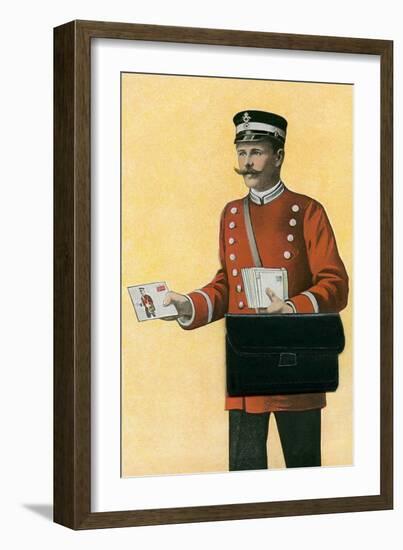 Old Fashioned Mailman-null-Framed Art Print