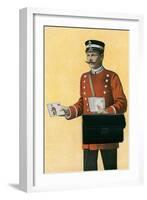 Old Fashioned Mailman-null-Framed Art Print