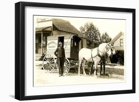 Old Fashioned Milk Wagon-null-Framed Art Print