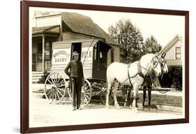 Old Fashioned Milk Wagon-null-Framed Art Print