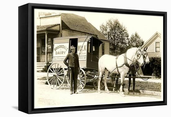 Old Fashioned Milk Wagon-null-Framed Stretched Canvas