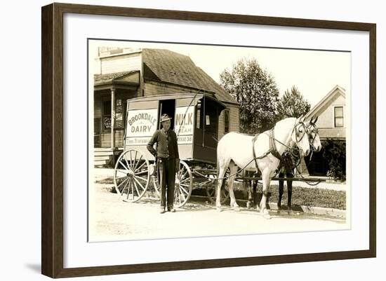 Old Fashioned Milk Wagon-null-Framed Art Print