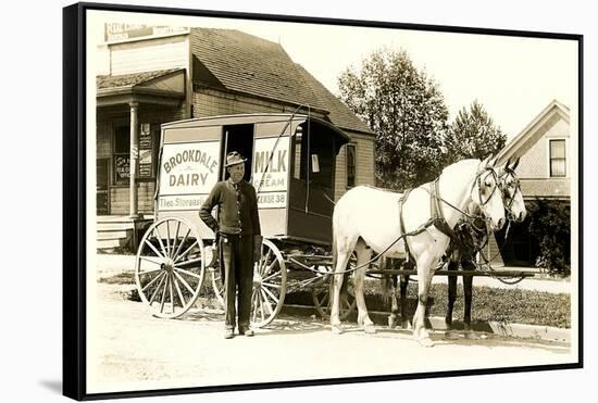 Old Fashioned Milk Wagon-null-Framed Stretched Canvas