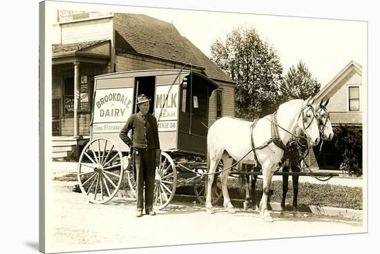 Old Fashioned Milk Wagon-null-Stretched Canvas