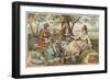 Old Fashioned Picnic-null-Framed Premium Giclee Print
