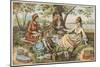 Old Fashioned Picnic-null-Mounted Premium Giclee Print