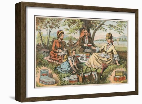 Old Fashioned Picnic-null-Framed Art Print