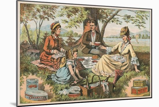 Old Fashioned Picnic-null-Mounted Art Print