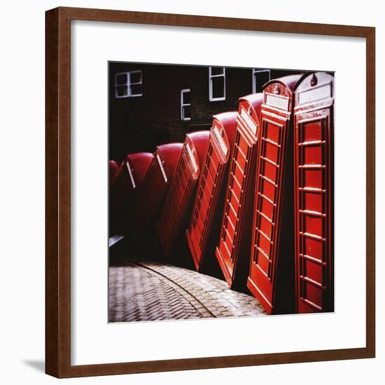 Old Fashioned Red Phone Boxes-Craig Roberts-Framed Photographic Print