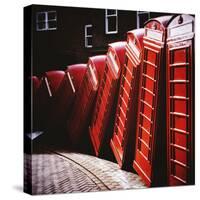 Old Fashioned Red Phone Boxes-Craig Roberts-Stretched Canvas