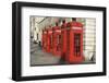 Old-fashioned red telephone boxes-Natalie Tepper-Framed Photo