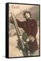 Old Fashioned Skier, Basalt-null-Framed Stretched Canvas