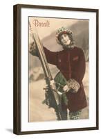 Old Fashioned Skier, Basalt-null-Framed Art Print