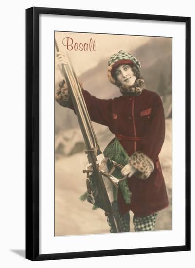 Old Fashioned Skier, Basalt-null-Framed Art Print