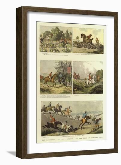 Old Fashioned Sporting Pictures, and the Road in Byegone Days-Thomas Rowlandson-Framed Giclee Print