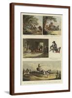 Old Fashioned Sporting Pictures, and the Road in Byegone Days-Thomas Rowlandson-Framed Giclee Print