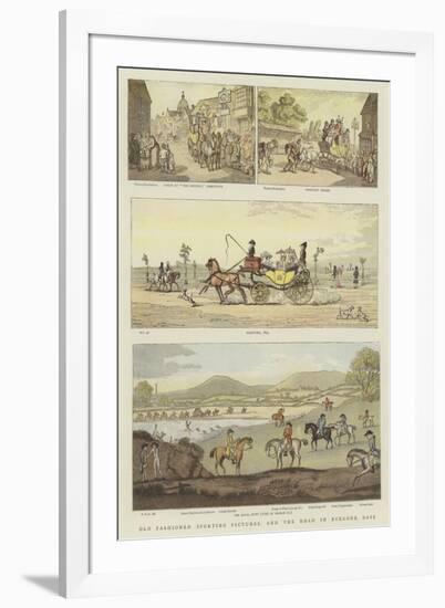 Old Fashioned Sporting Pictures, and the Road in the Byegone Days-Thomas Rowlandson-Framed Giclee Print