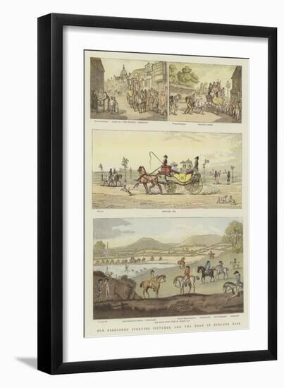 Old Fashioned Sporting Pictures, and the Road in the Byegone Days-Thomas Rowlandson-Framed Giclee Print