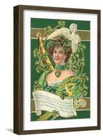 Old Fashioned St. Patrick's Day Greeting-null-Framed Art Print