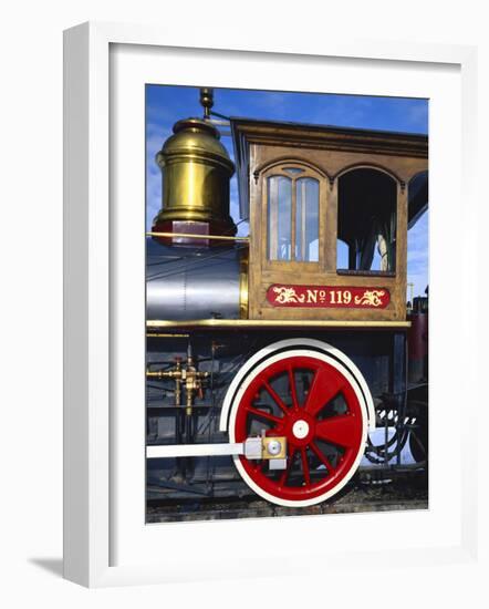 Old Fashioned Steam Train at Golden Spike National Historic Site, Great Basin, Utah-Scott T. Smith-Framed Photographic Print