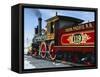 Old Fashioned Steam Train at Golden Spike National Historic Site, Great Basin, Utah-Scott T^ Smith-Framed Stretched Canvas