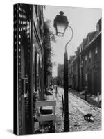 Old Fashioned Street Light in Elfreth's Alley-Andreas Feininger-Stretched Canvas