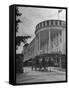 Old-Fashioned Surrey Type Carriages on Mackinac Island Outside Grand Hotel-Myron Davis-Framed Stretched Canvas