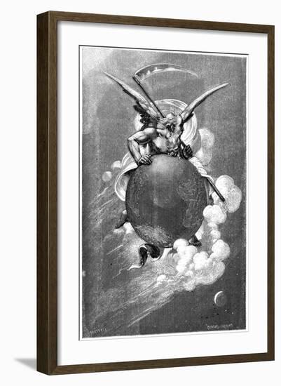 Old Father Time Carried by Time, 1881-null-Framed Giclee Print