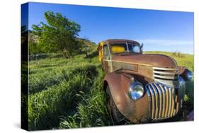 Old Feed Truck Near Medora, North Dakota, Usa-Chuck Haney-Stretched Canvas