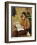 Old Feissli Reading the Newspaper, 1900-Albert Anker-Framed Giclee Print