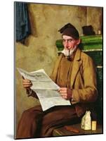 Old Feissli Reading the Newspaper, 1900-Albert Anker-Mounted Giclee Print