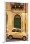 Old Fiat 500 parked in street, Noto, Sicily, Italy, Europe-John Miller-Framed Premium Photographic Print