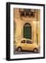 Old Fiat 500 parked in street, Noto, Sicily, Italy, Europe-John Miller-Framed Photographic Print