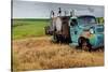 Old Field Fuel Truck with Multi Color Paint-null-Stretched Canvas