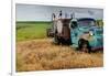 Old Field Fuel Truck with Multi Color Paint-null-Framed Photographic Print