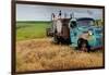 Old Field Fuel Truck with Multi Color Paint-null-Framed Photographic Print