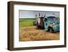 Old Field Fuel Truck with Multi Color Paint-null-Framed Photographic Print