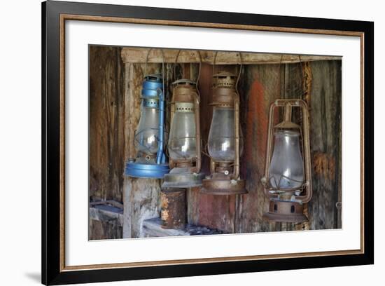 Old Fire Station Lanterns, Bodie State Historic Park, California, USA-Jaynes Gallery-Framed Photographic Print