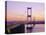 Old/First Severn Bridge at Dusk, Avon, England-Roy Rainford-Stretched Canvas