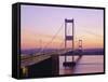 Old/First Severn Bridge at Dusk, Avon, England-Roy Rainford-Framed Stretched Canvas