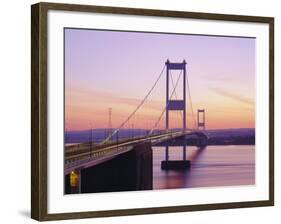 Old/First Severn Bridge at Dusk, Avon, England-Roy Rainford-Framed Photographic Print