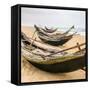 Old Fisherman Boats on the Beach in Hue Province, Vietnam-mazzzur-Framed Stretched Canvas