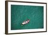 Old Fishing Boat at Anchor in Bay.-Terry Eggers-Framed Photographic Print