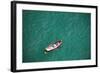 Old Fishing Boat at Anchor in Bay.-Terry Eggers-Framed Photographic Print