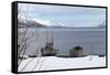 Old Fishing Boat Laid Up on Kvaloya (Whale Island), Troms, Arctic Norway, Scandinavia, Europe-David Lomax-Framed Stretched Canvas