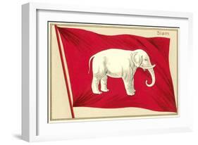 Old Flag of Siam-null-Framed Art Print