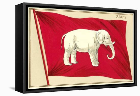 Old Flag of Siam-null-Framed Stretched Canvas