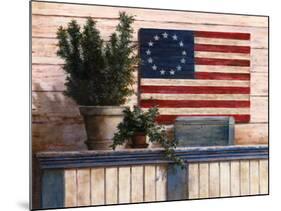 Old Flag with Ivy-unknown Chiu-Mounted Art Print