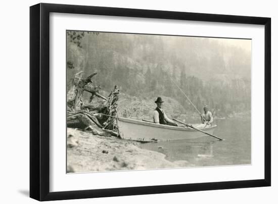 Old Folks Fishing in Boat-null-Framed Art Print