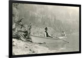 Old Folks Fishing in Boat-null-Framed Art Print